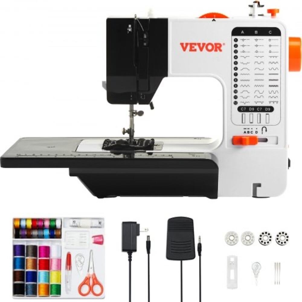VEVOR UFR-738 Portable Sewing Machine 38 Built-in Stitches Extension Table
